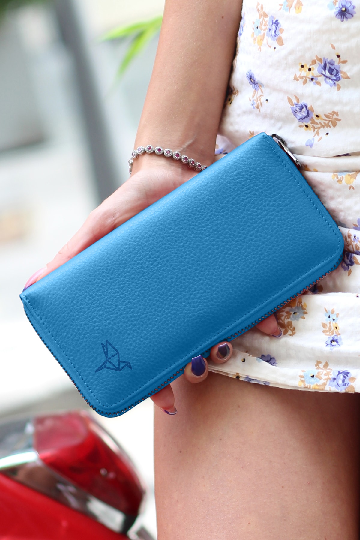 Arthur Genuine Leather Petroleum Blue Women's Wallet