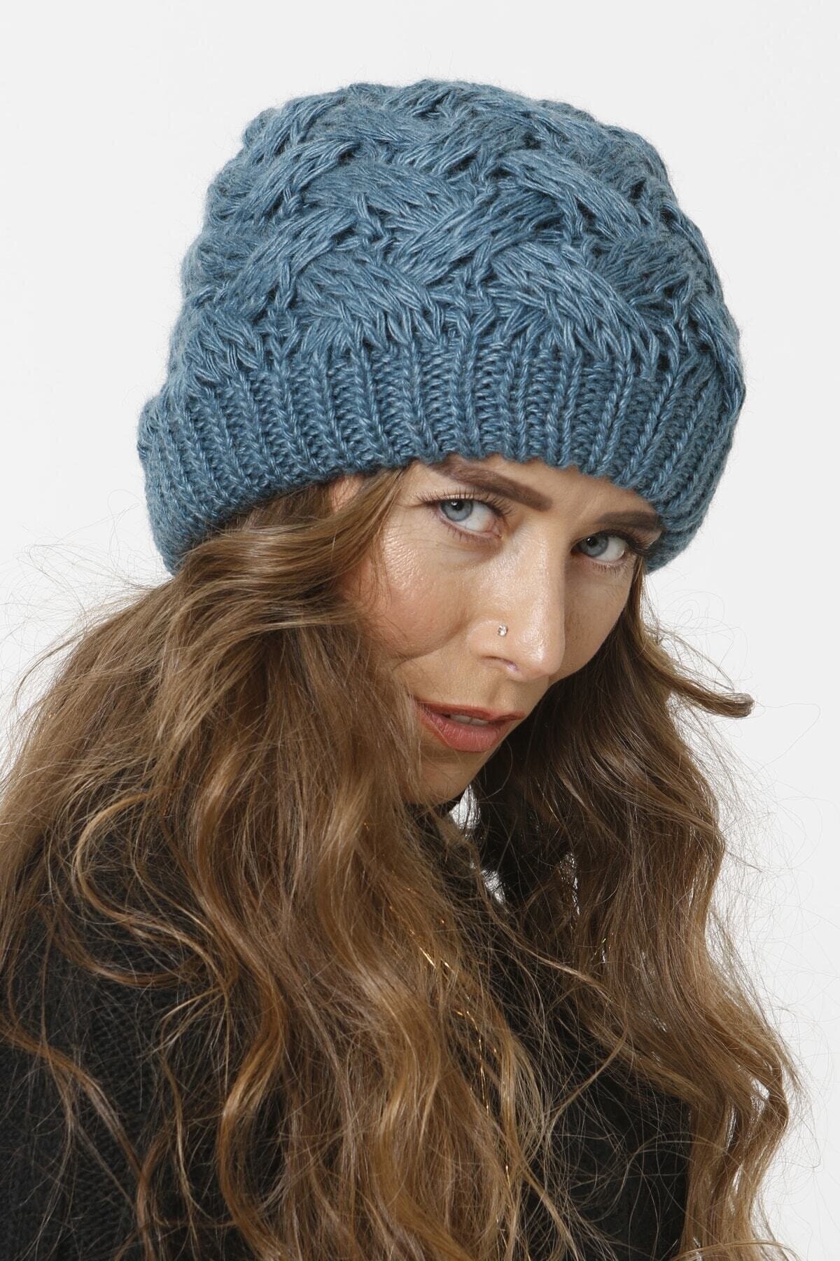 Women's 4sepet Knit Lined Solid Color Knitwear Beanie