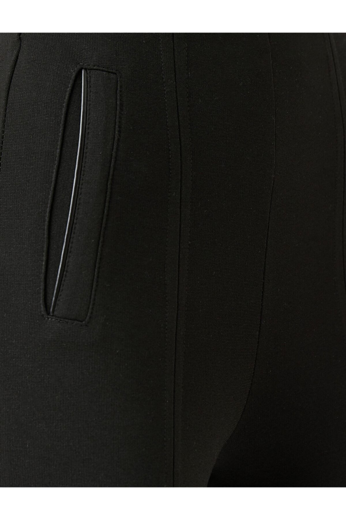 Koton Leggings Schwarz Mittlerer Bund FN6889