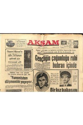 Akşam Gazetesi 20 Nisan 1969 - Türkeş: Doğum Kontrolü Suikasttir Gz66246 GZ66246