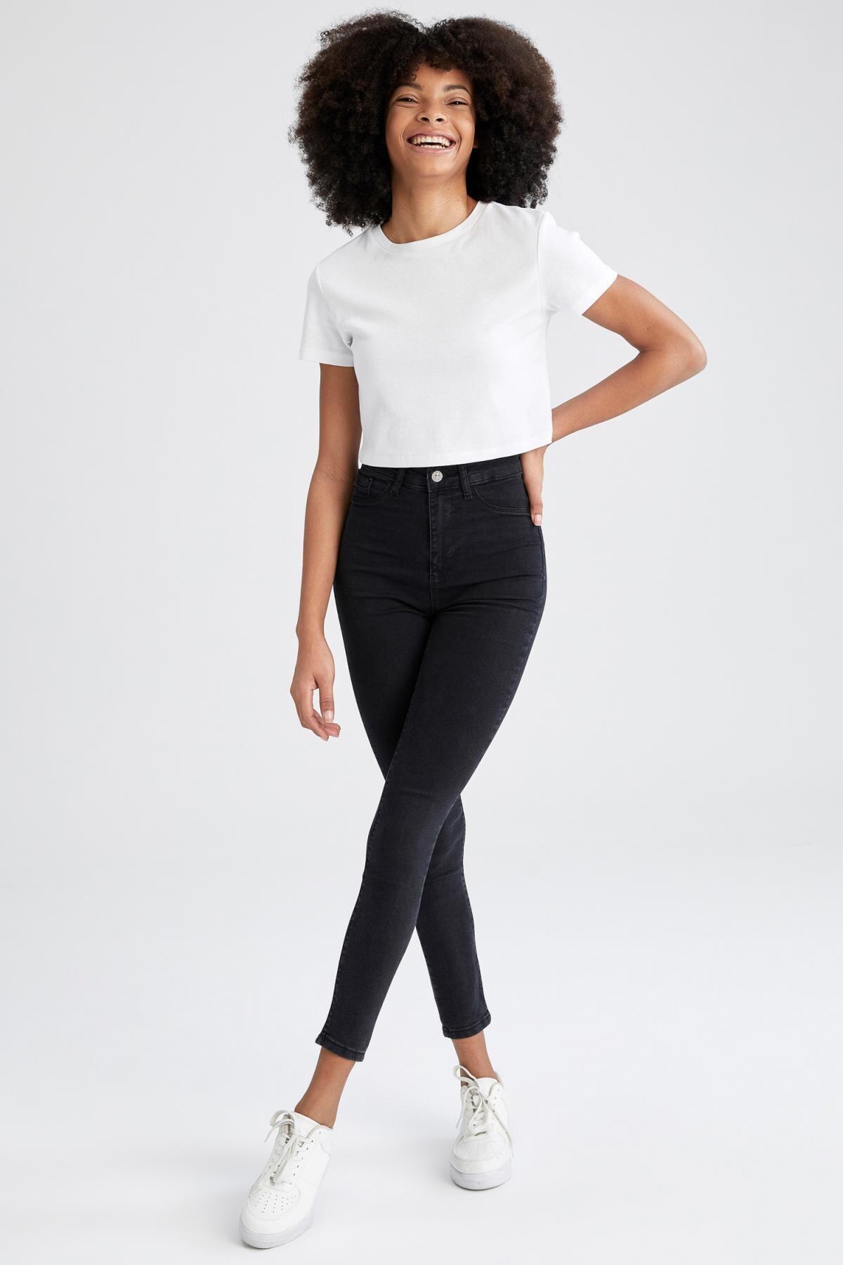 Super Skinny Fit Yüksek Bel Jean Pantolon