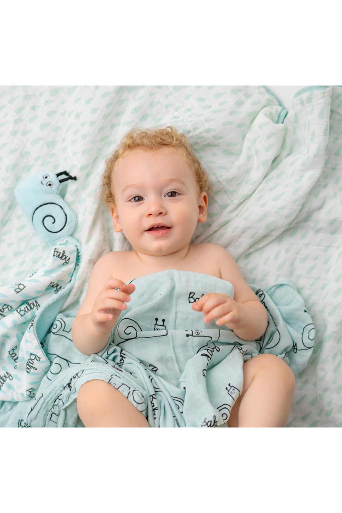 Milk & Moo-Milk&moo Sangaloz musselin Flauschige Babydecke, 90x110 Cm, Made In Türkiye 3