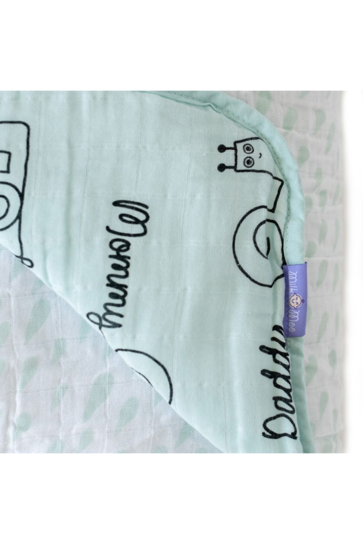 Milk & Moo-Milk&moo Sangaloz musselin Flauschige Babydecke, 90x110 Cm, Made In Türkiye 8