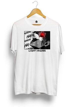 Death Note - Light Yagami Laugh Anime Baskılı Tişört KS144128270122