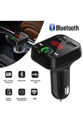 Bluetoothlu Fm Verici Ses Alıcısı Mp3 Oynatıcı 2.1a Çift Usb Araç Kiti TE66328