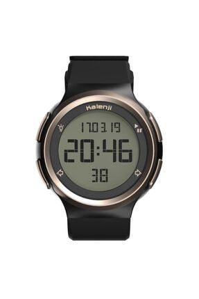 W900m Erkek Kol Saati Kronometreli Spor Koşu Saati Dore-siyah 02990