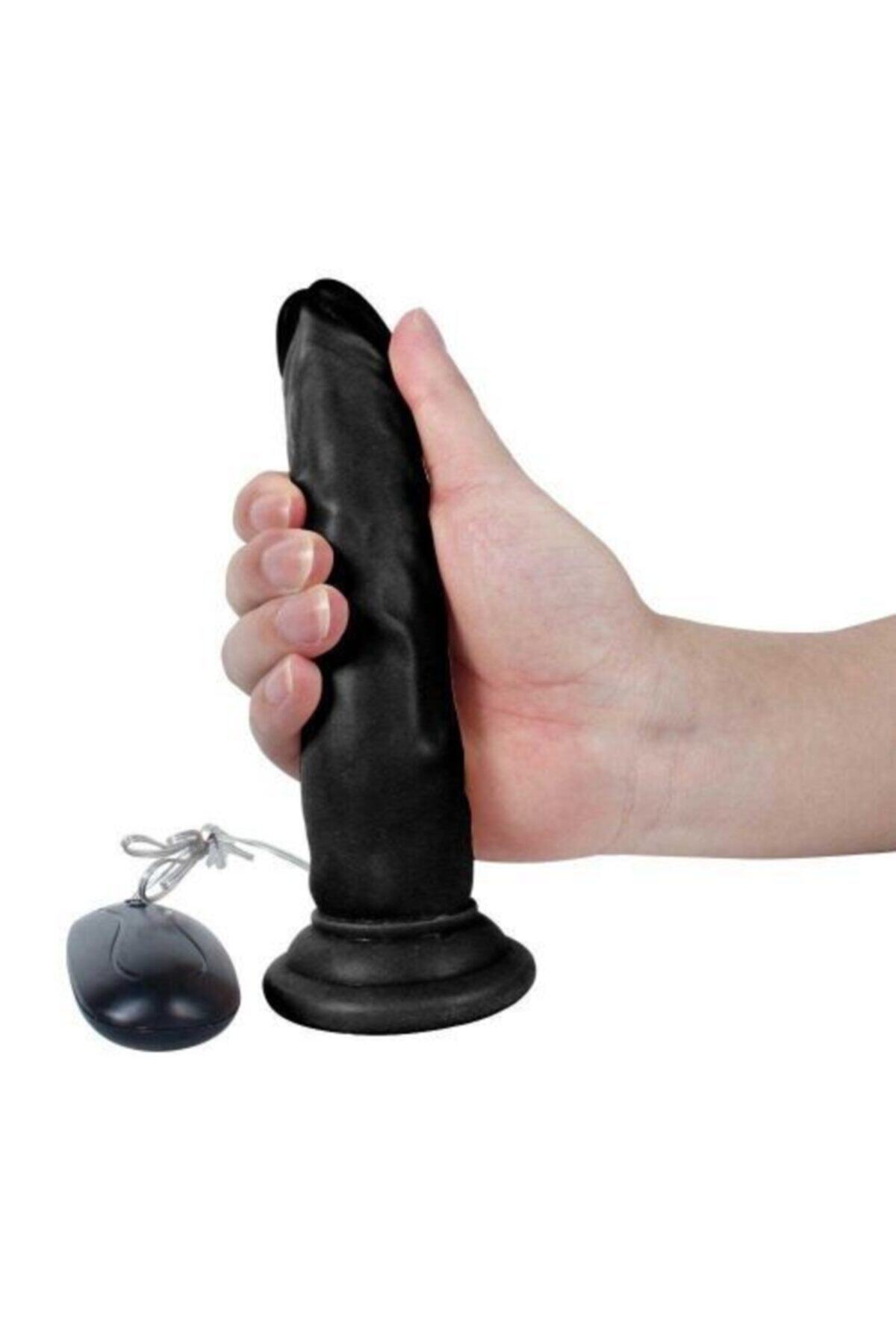 Dildo Series Xs Testissiz 18.5 Cm Titreşimli Realistik Zenci Penis 2