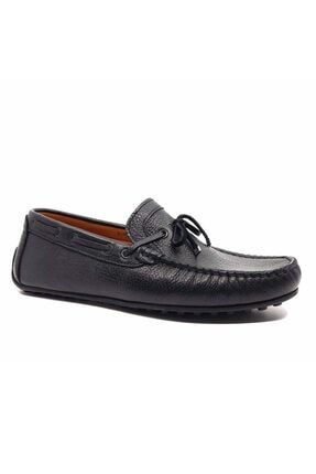 1591 Siyah Hakiki Deri Yazlık Erkek Ayakkabı RUYA51809