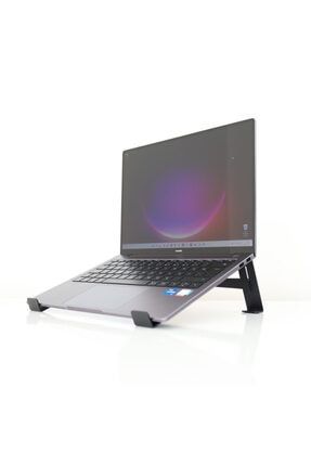 Metal Siyah Laptop Standı Yükseltici - Altlık - 13