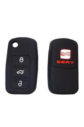 Seat Leon Ibiza Altea Logolu 3tuşlu Sustalı Silikon Anahtar Kılıfı dop11663276igo