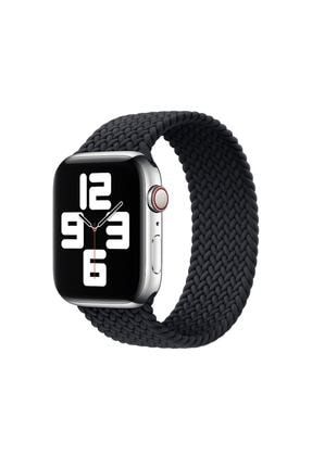 Apple Watch 5 Serisi 44 Mm Kumaş Örgü Solo Loop Tek Parça Kordon 16.4 Cm / Uyumlu Kordon-15917