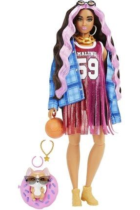 Barbie Extra Bebek No 13 Numaralı Basketbol Forması Esnek Eklemli Ekstra Uzun Kıvırcık Saçlar 546999