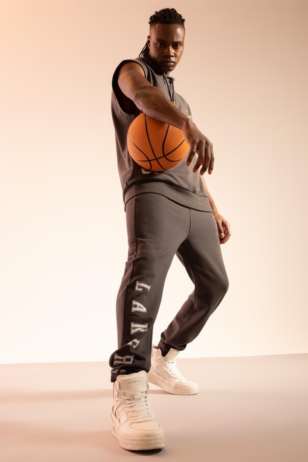 Fit Nba Los Angeles Lakers Regular Fit Içi Yumuşak Tüylü Jogger