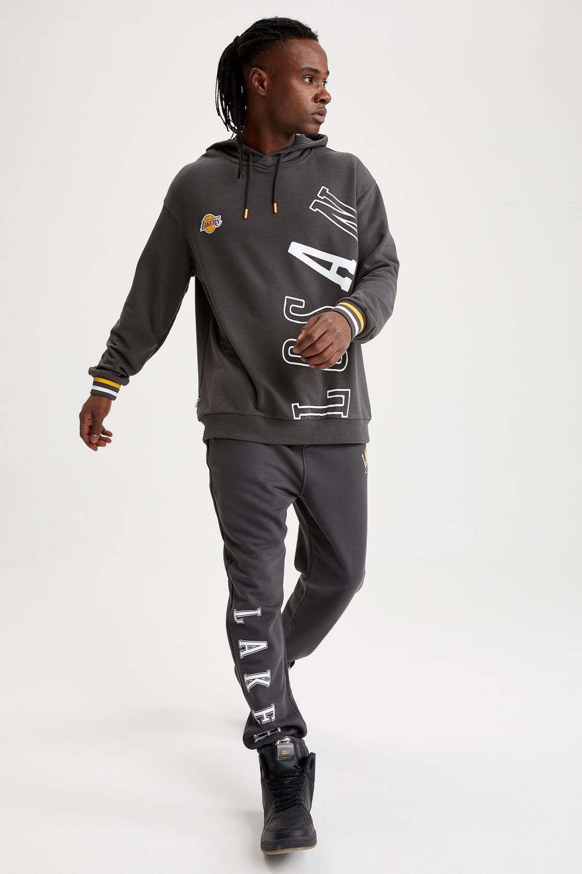 Fit Nba Los Angeles Lakers Regular Fit Içi Yumuşak Tüylü Jogger