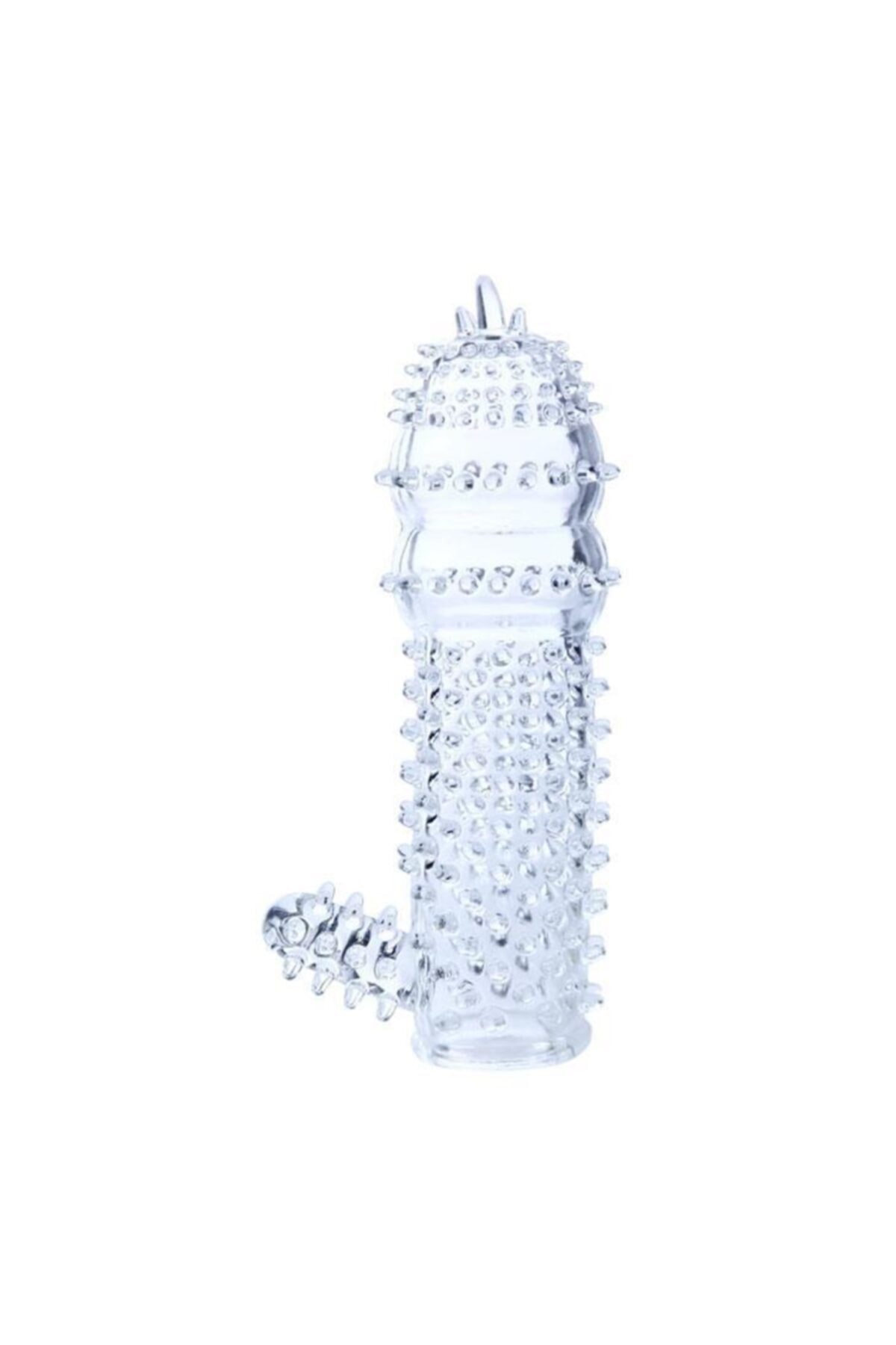 Enlarge Sleeve Uyarıcılı Penis Kılıfı Şeffaf Prezervatif Dildo
