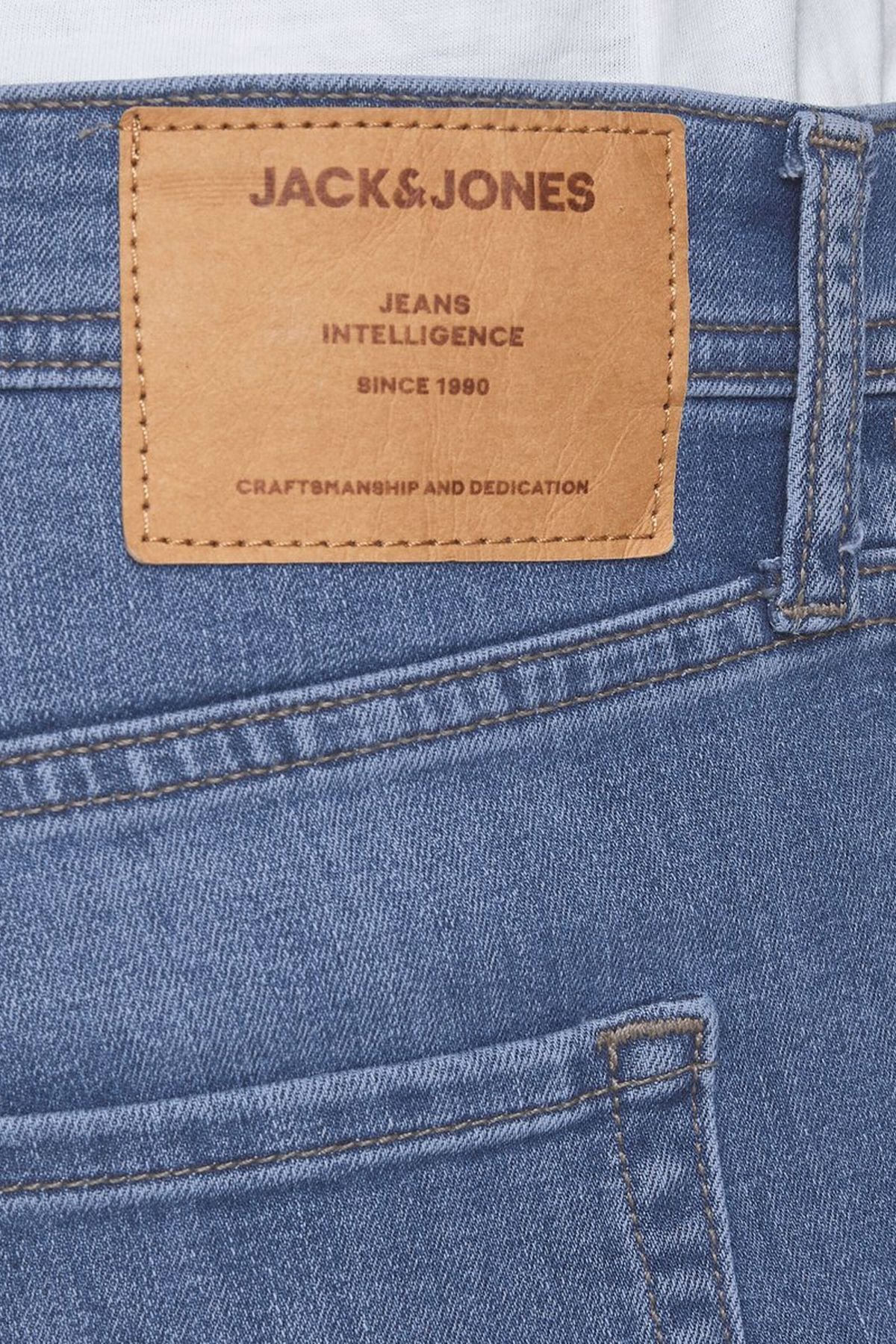 شلوار جین جک اند جونز مردانه Pamuk - Polyester - Elastan آبی Big size/سایز بزرگ راسته Slim Fit/اسلیم فیت فاق نرمال   Slim/اسلیم فیت Daily/روزانه | Jack & Jones JJ12157416 TR - تصویر 6