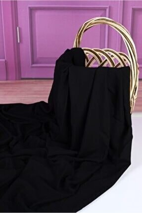 KUMASMODAM Siyah Renk %100 Pamuk Viskon Kumaş