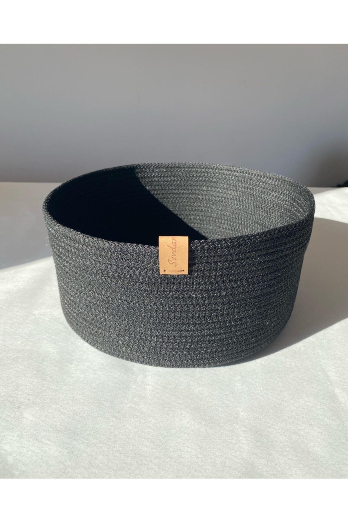 Grey shop rope basket