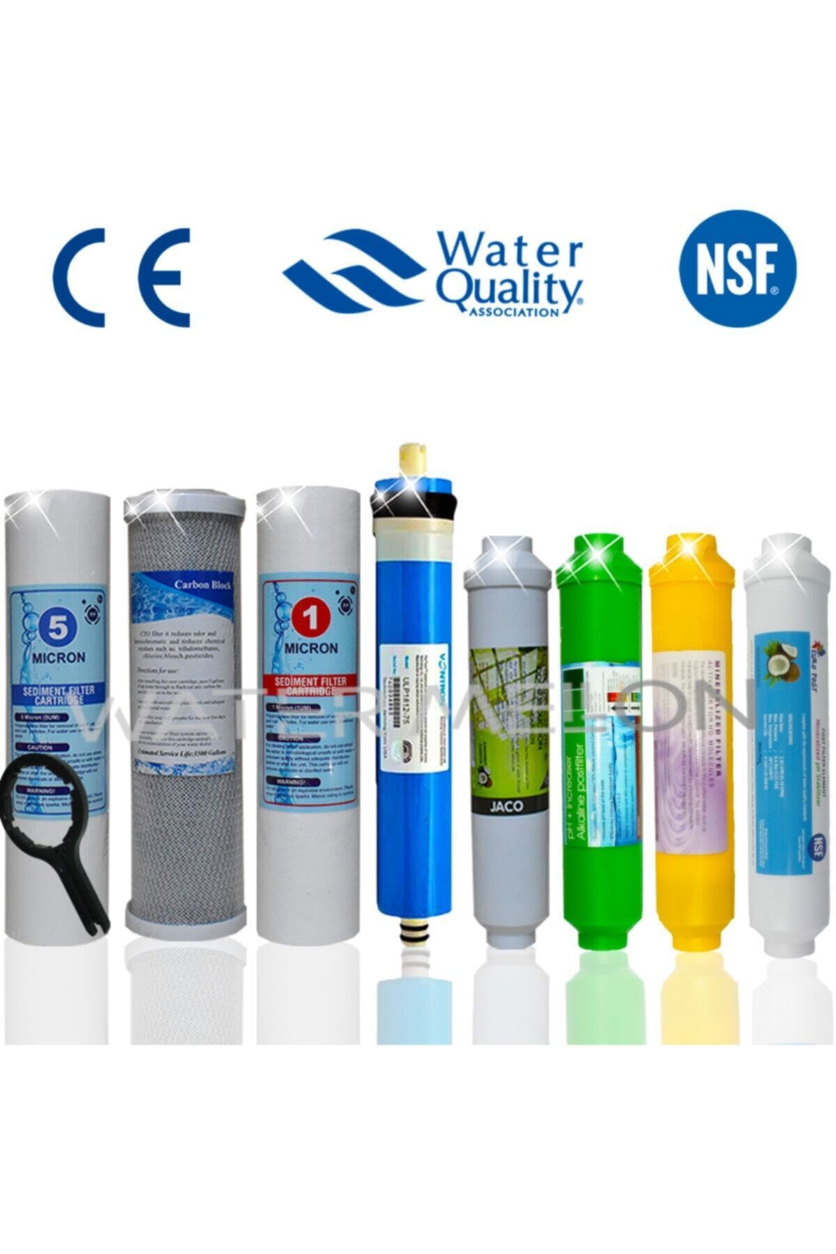 Genel Markalar Açık Kasa Su Arıtma Cihazı Filtresi 8 Aşamalı Vontron Membranlı Bakım Seti