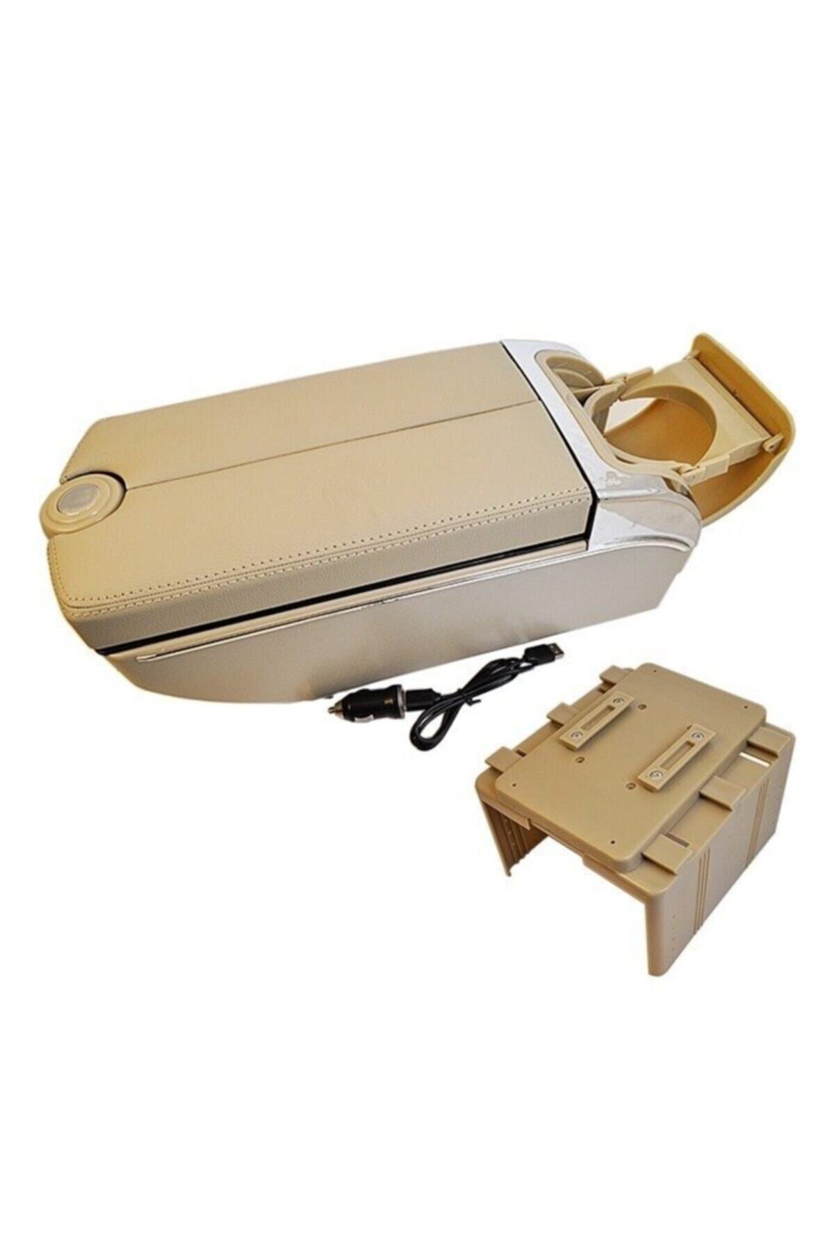 Genel Markalar 7 Usb Li Oto Kolçak Kol Dayama Kromajlı Bej Mercedes Tip