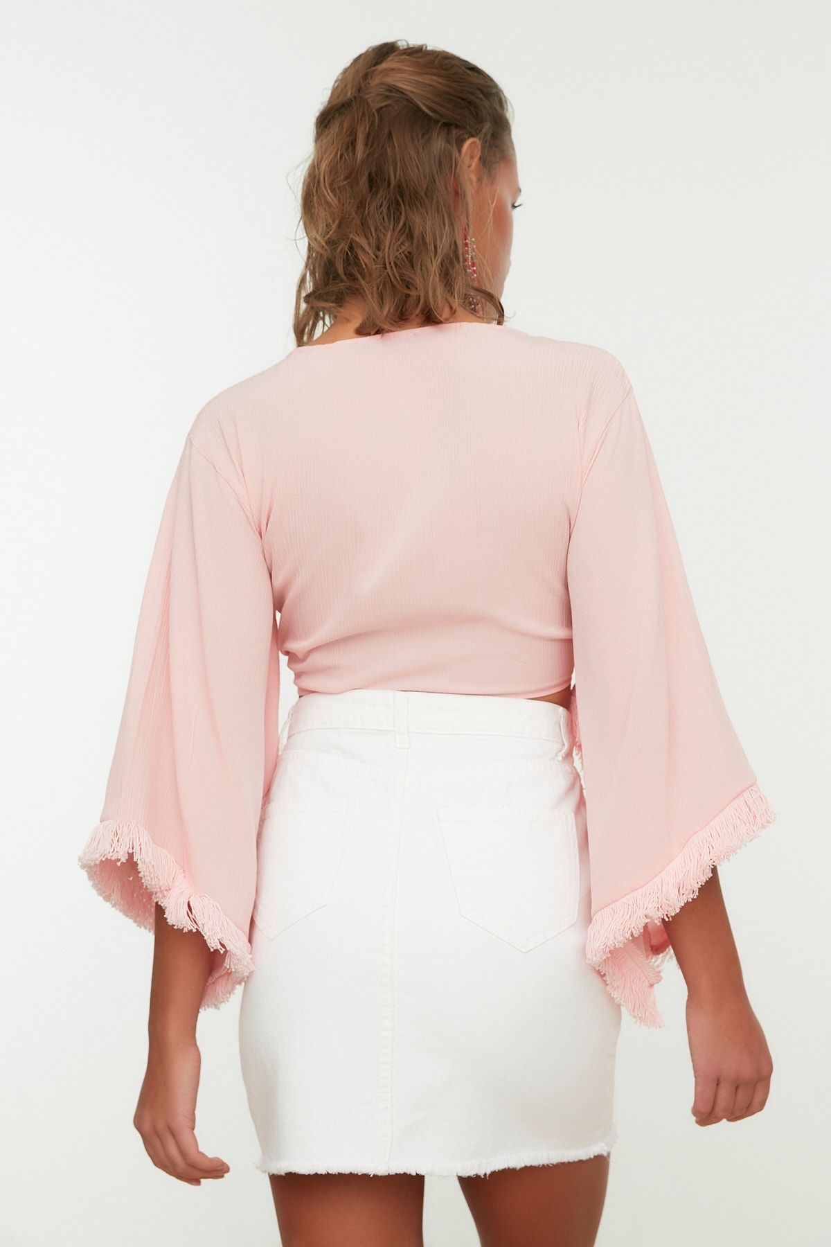 Trendyol Collection Bluse Rosa Regular Fit