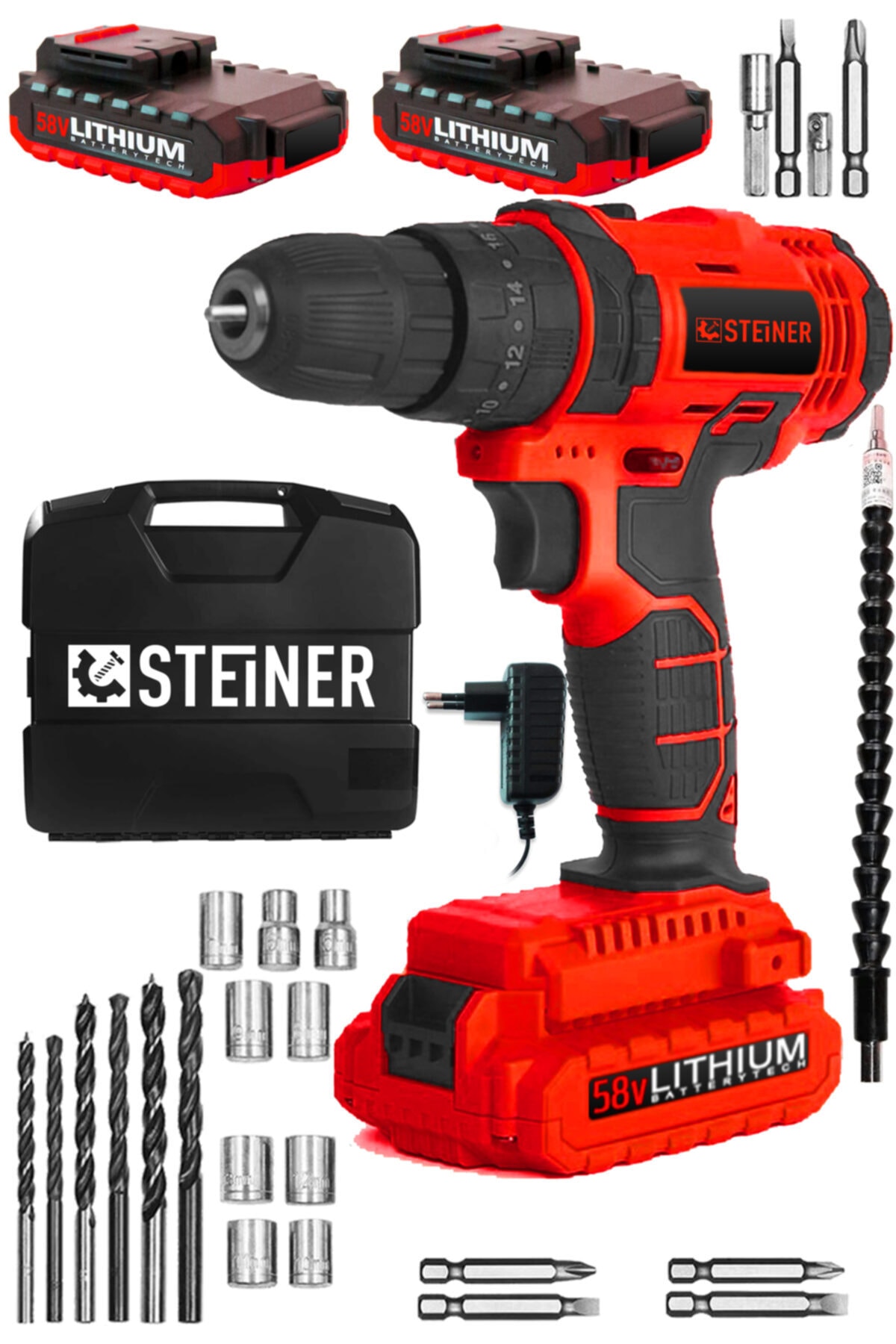 STEİNER Germany Technology Darbeli 58 V 5 Ah Metal Şanzıman Çift