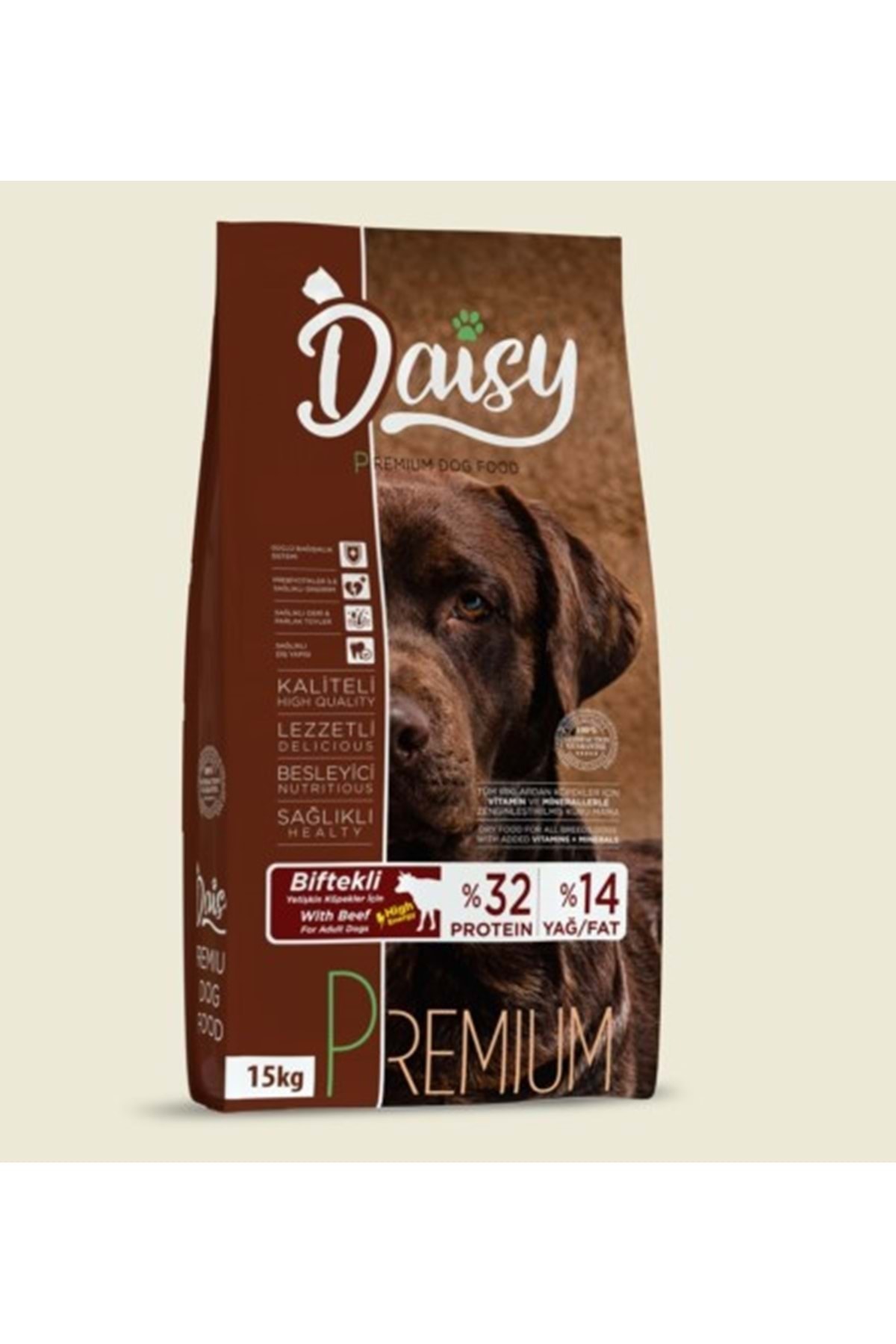 Daisy Premium Biftekli High Energy Yetişkin Köpek Maması 15 Kg Protein %32