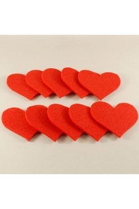 Kalp Şeklinde Keçe Süs 100 Adet (3 CM) kalpkecesüs