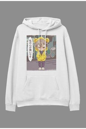 Oversize Anime Tasarım Baskılı Kapüşonlu Sweatshirt Hoodie TYC00355922938