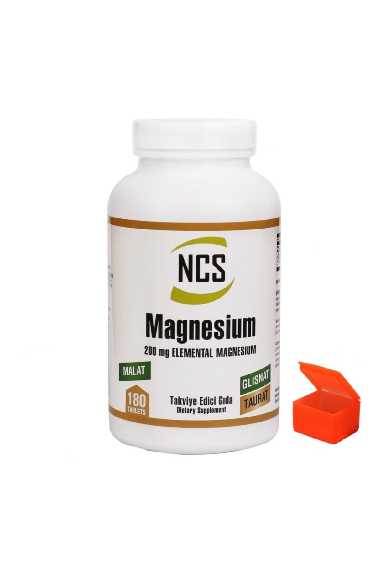 NCS Magnezyum Malat Glisinat Taurat 180 Tablet + Hap Kutusu