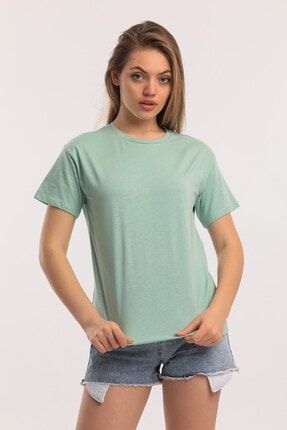 2306 Silence Kısa Kollu %100 Cotton Kadın T-shirt PRA-5476331-948753