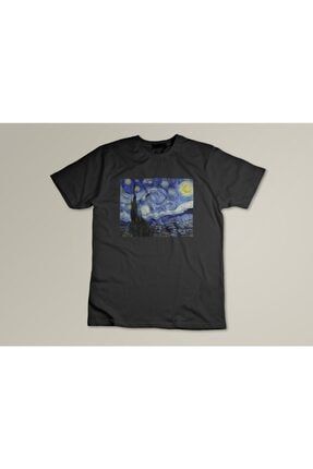 Van Gogh Yıldızlı Gecetablo Desenli Tişört T19140028