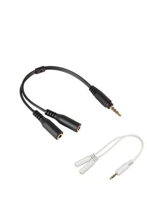 Aux Çoklayıcı Ses Kablosunu Kulaklık Ve Mikrofona Çeviren Kablo - Beyaz BW5317