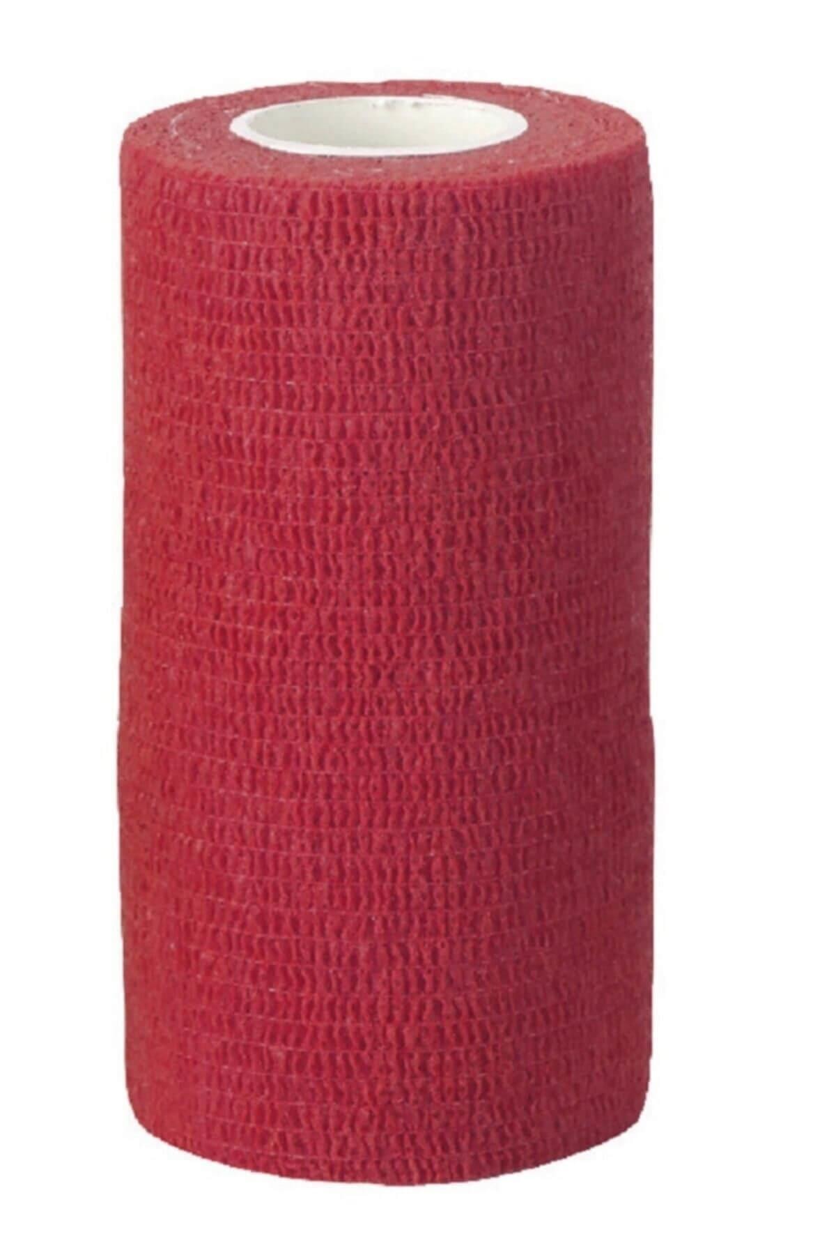 Elastik Yapışkanlı Coban Renkli Bandaj 10 Cm X 4,5 Mt Kırmızı