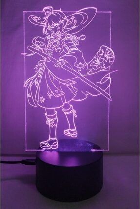3 D Gece Lambası Genshin Impact Kazuha Anime Pleksi16 Renk Led Işık Uzaktan Kumandalı KAZUHA 1
