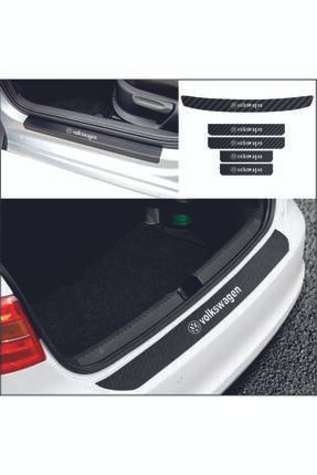Volkswagen Golf Için Bagaj Ve Kapı Eşiği Piano Black Oto Sticker Set 03996