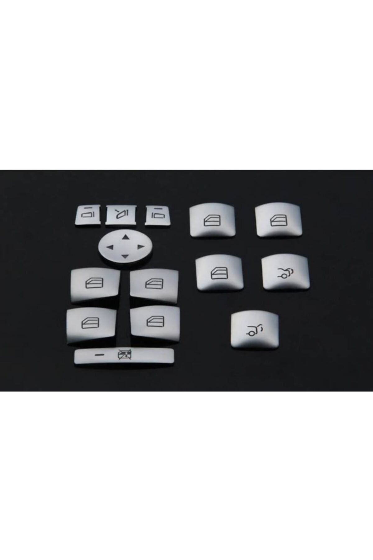 Genel Markalar Mercedes W204 Cam Düğme Kromu W212 Ayna Ayar Düğme Kromu Uyumlu