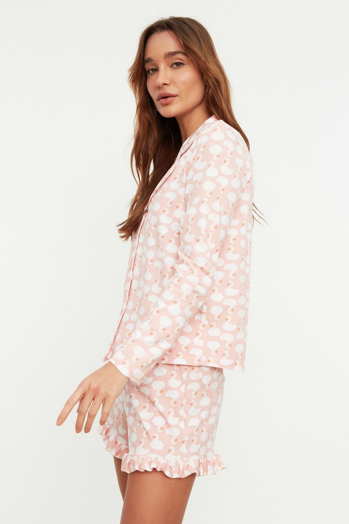 Trendyol Collection Pyjama Rosa Animal Print FN7549