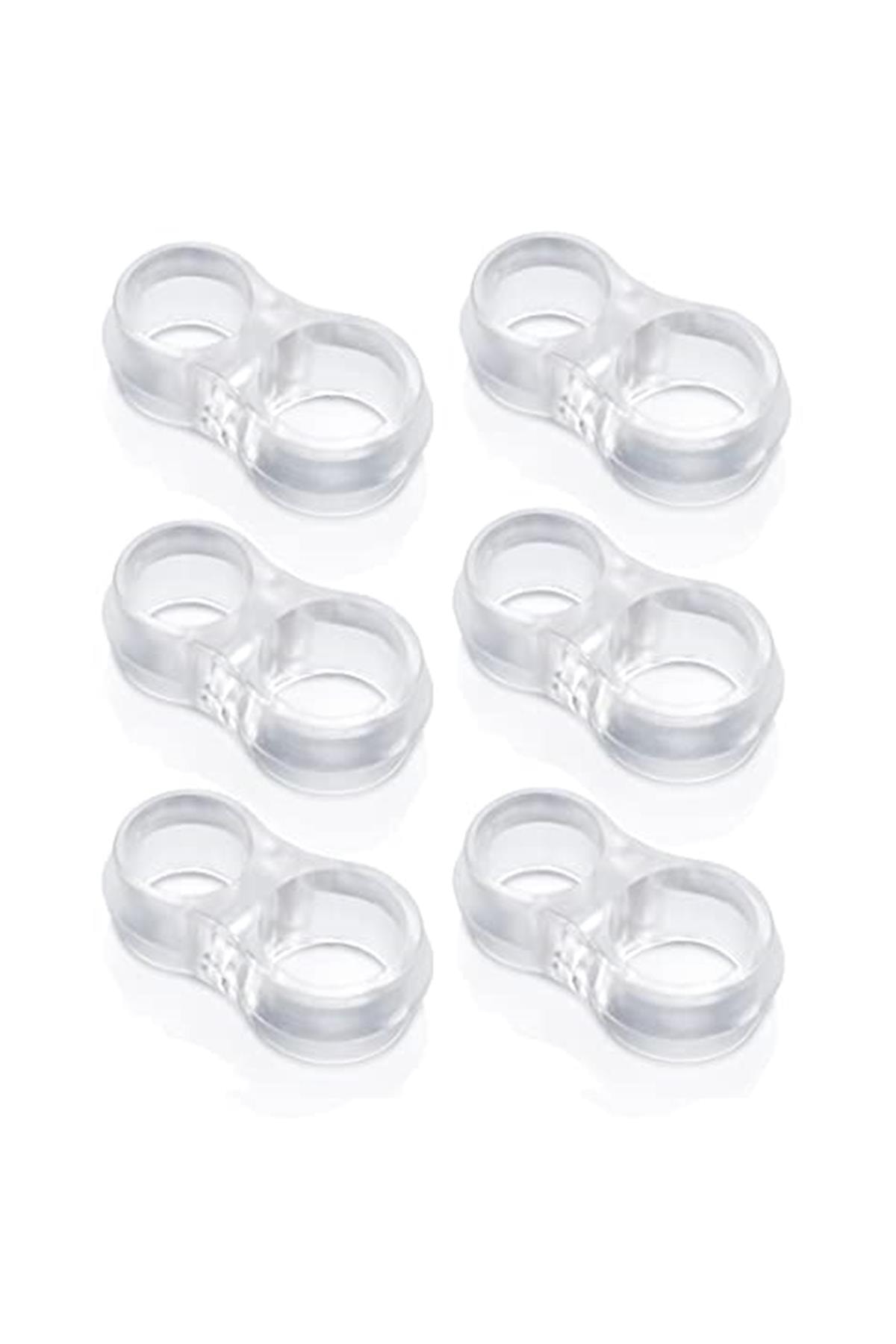Plastic 6-Piece Door Handle Window Stopper, Wall Protective Bumper Behind the Door, Silicone Stopper