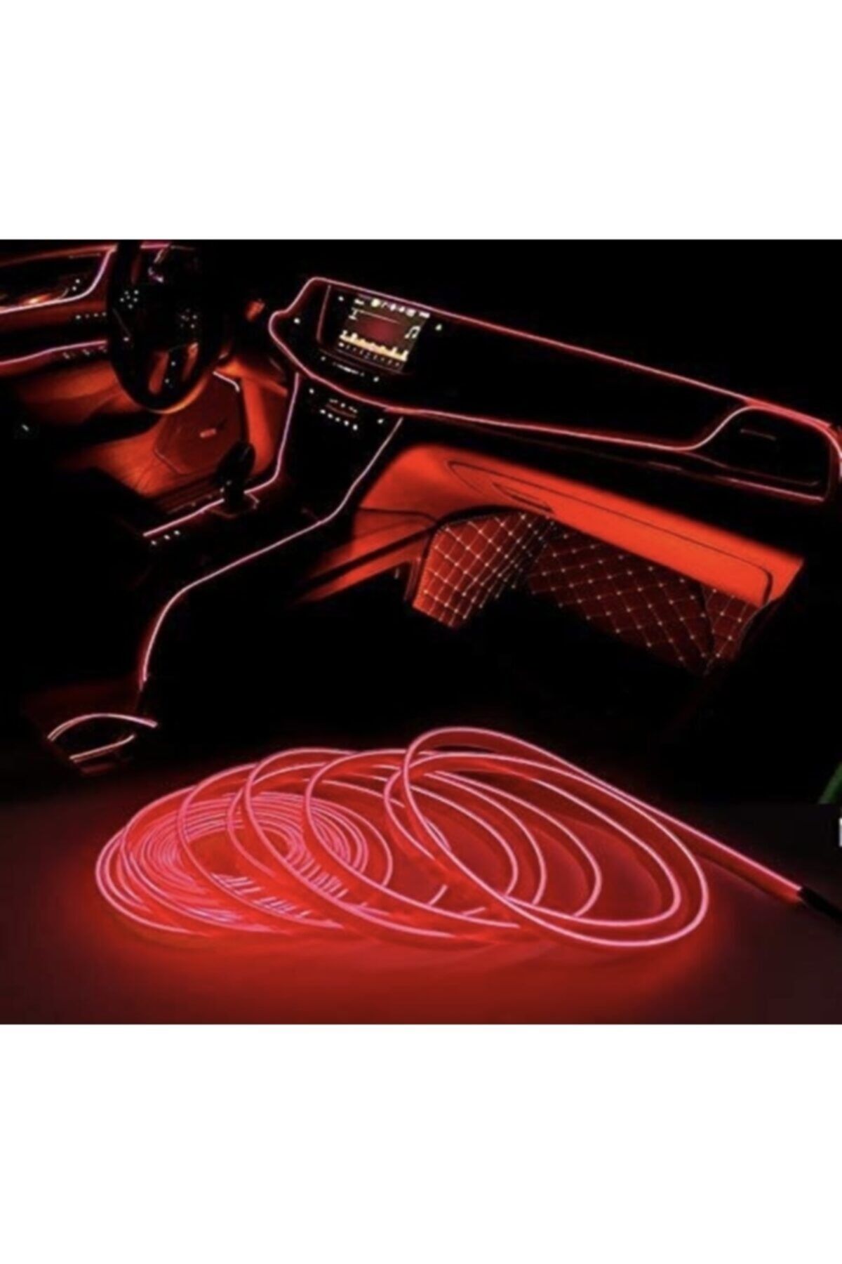 Hazar Led-In-Vehicle Neon Strip Led 3 Meters Red (torpedo LED) 4