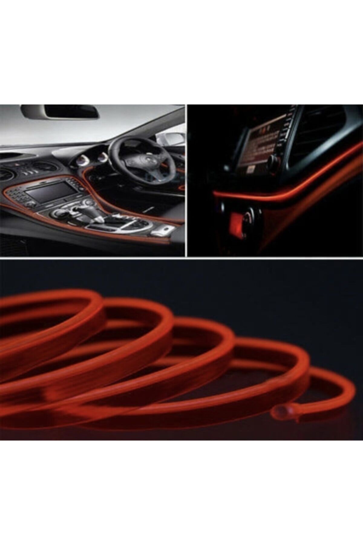 Hazar Led-In-Vehicle Neon Strip Led 3 Meters Red (torpedo LED) 5