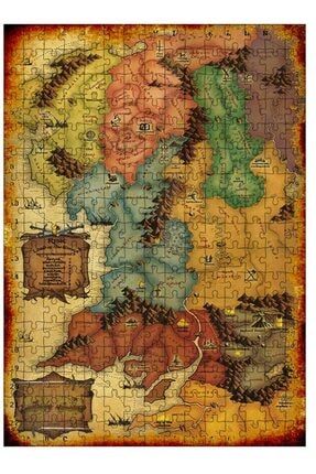 Ahşap Mdf Puzzle Yapboz Orta Dünya Haritası 255 Parça 35*50 Cm TYC00354441533