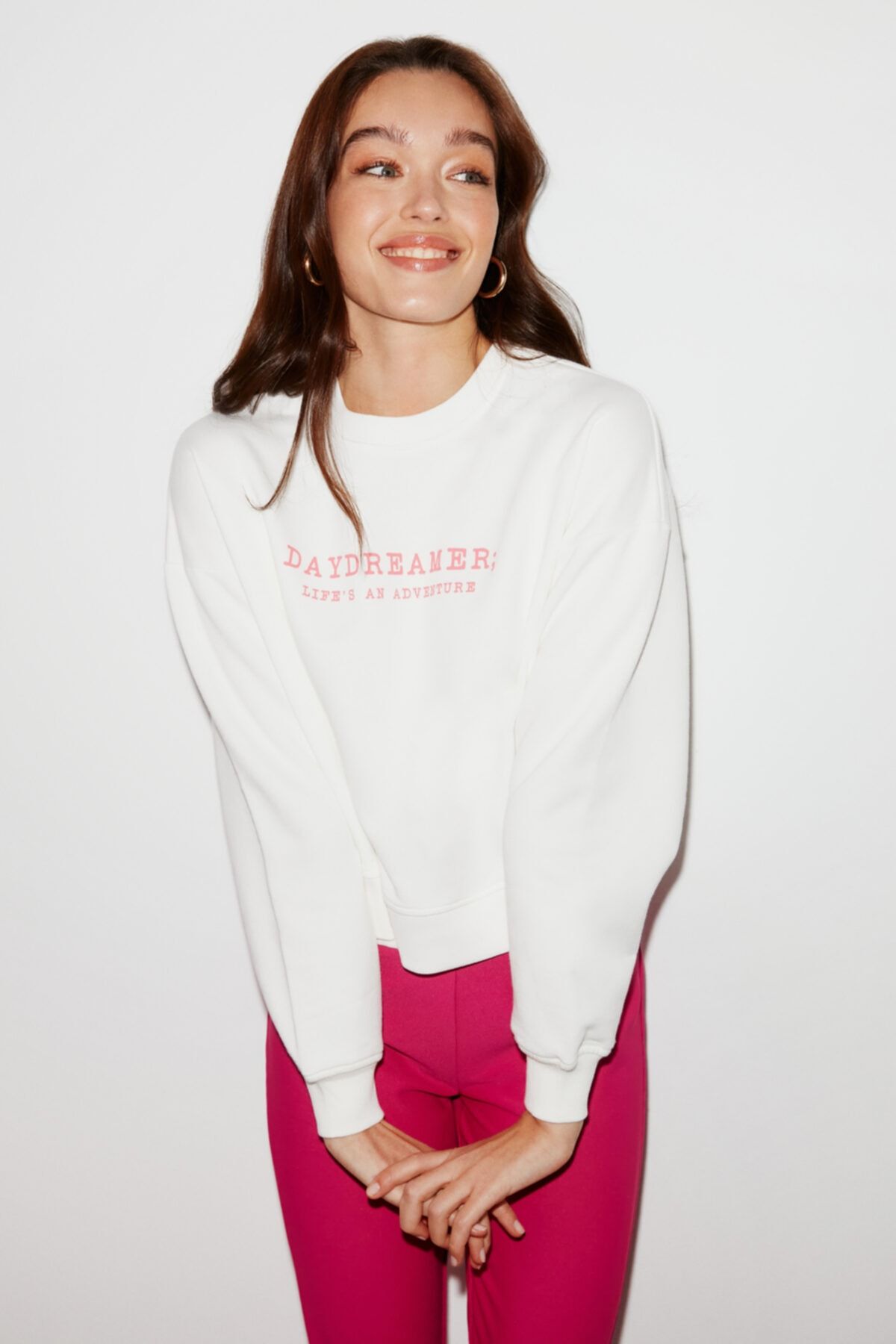 GRIMELANGE Sweatshirt Weiß Regular Fit Fast ausverkauft FN8683