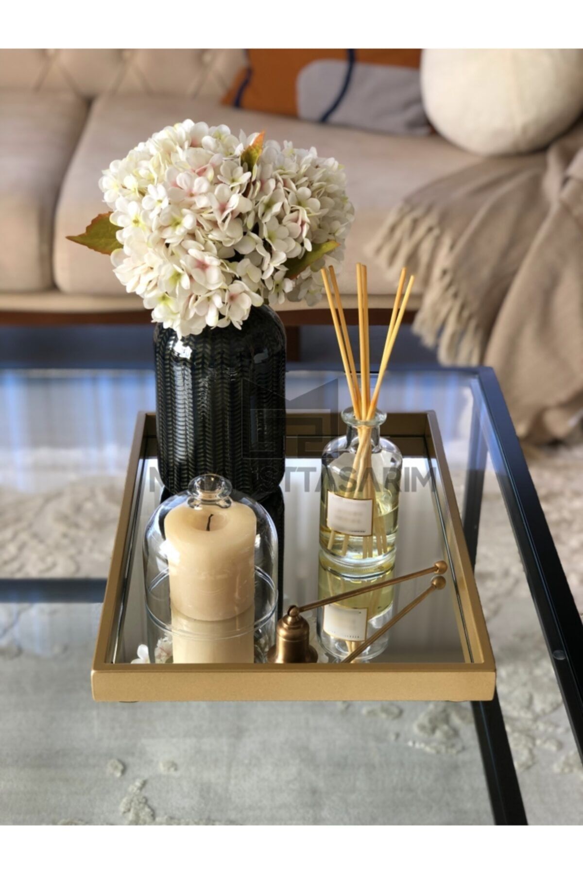 Gold coffee table tray best sale