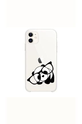 Iphone 11 Panda Desenli Şeffaf Telefon Kılıf iPhone11pcs