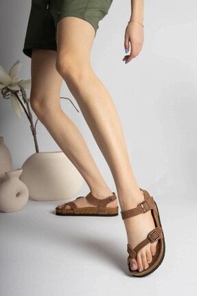Kadın Parmak Arası Taba Sandalet NLY-012