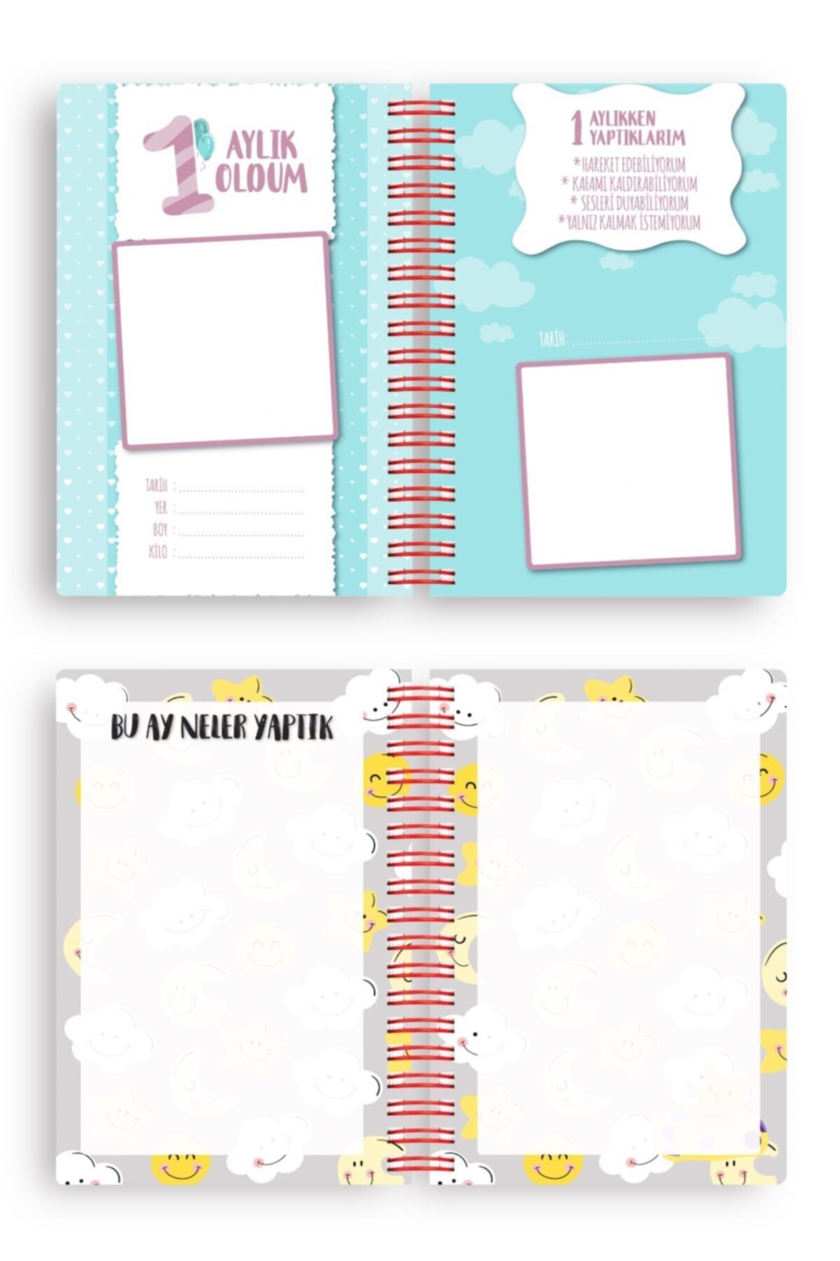 Le Color Bebek Anı Defteri ve Hamile Albümü Pembe + Sticker fotoğrafı 7 (önizleme)