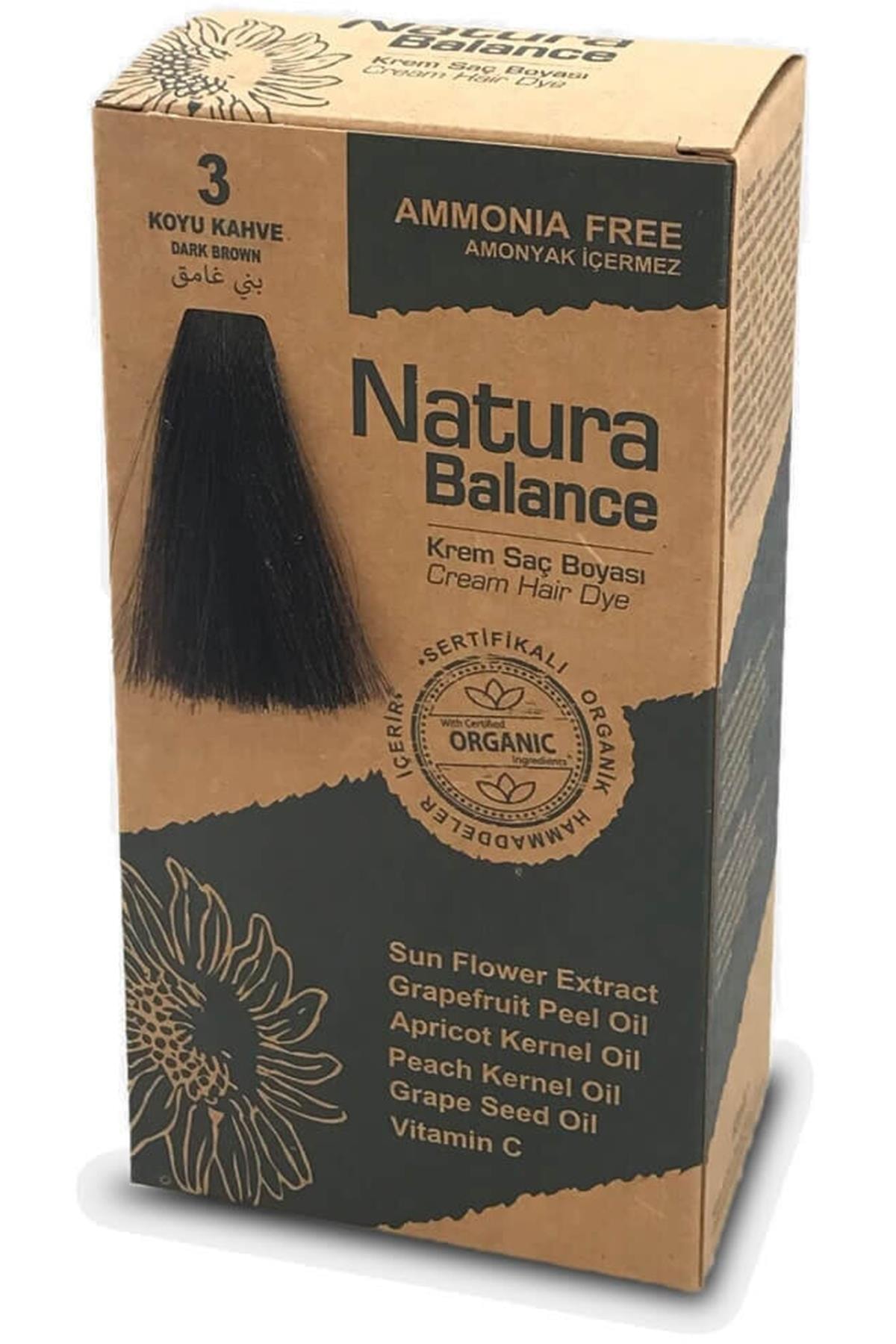 Nature Natura Balance Kit Saç Boyası Koyu Kahve 3