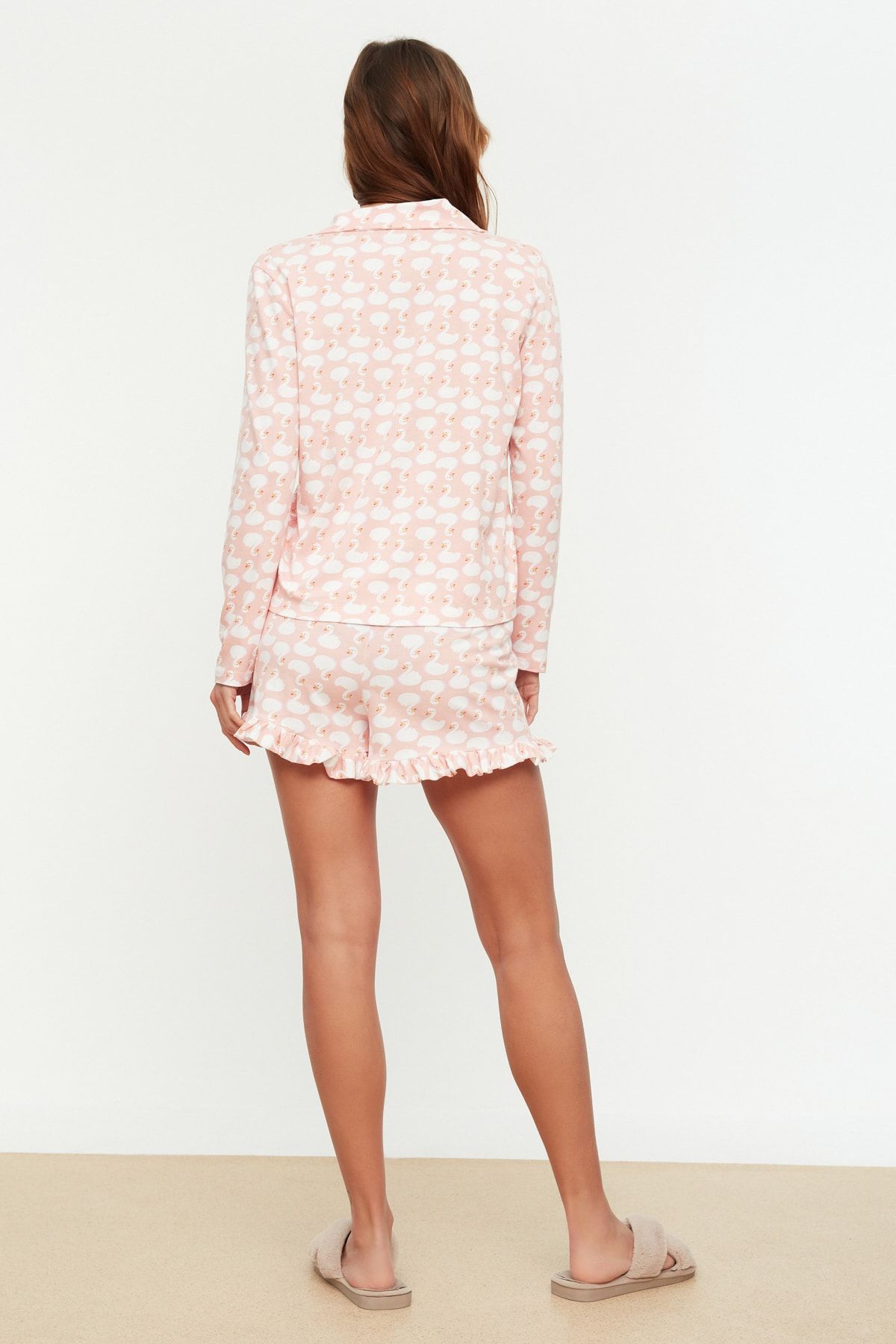 Trendyol Collection Pyjama Rosa Animal Print FN7549