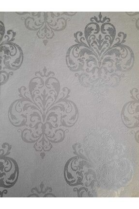 Gri&gümüş Damaks Desenli Duvar Kağıdı (5m2) os-911